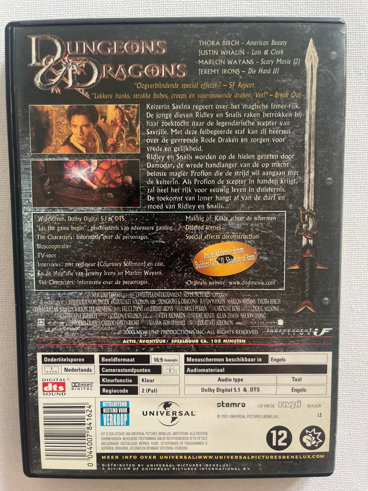 Dungeons & Dragons – DVD (2000) | Jeremy Irons & Justin Whalin