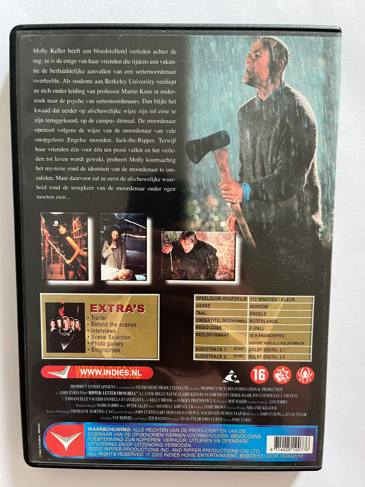 Ripper: Letter from Hell – DVD (2001) | A.J. Cook & Bruce Payne