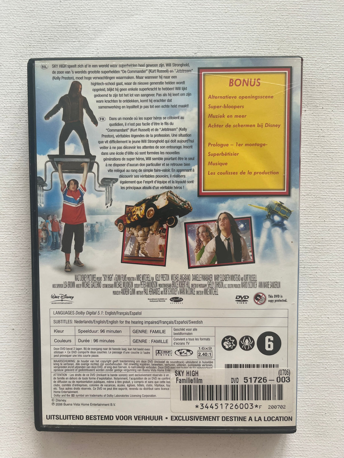 Disney Sky High – DVD (2005) | Michael Angarano & Kurt Russell