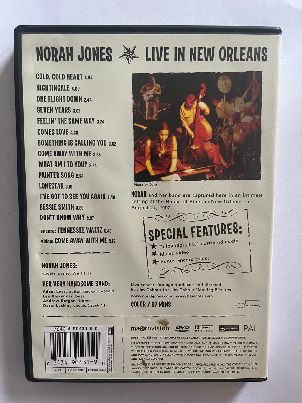 Norah Jones: Live in New Orleans – DVD (2003) | Live Concert
