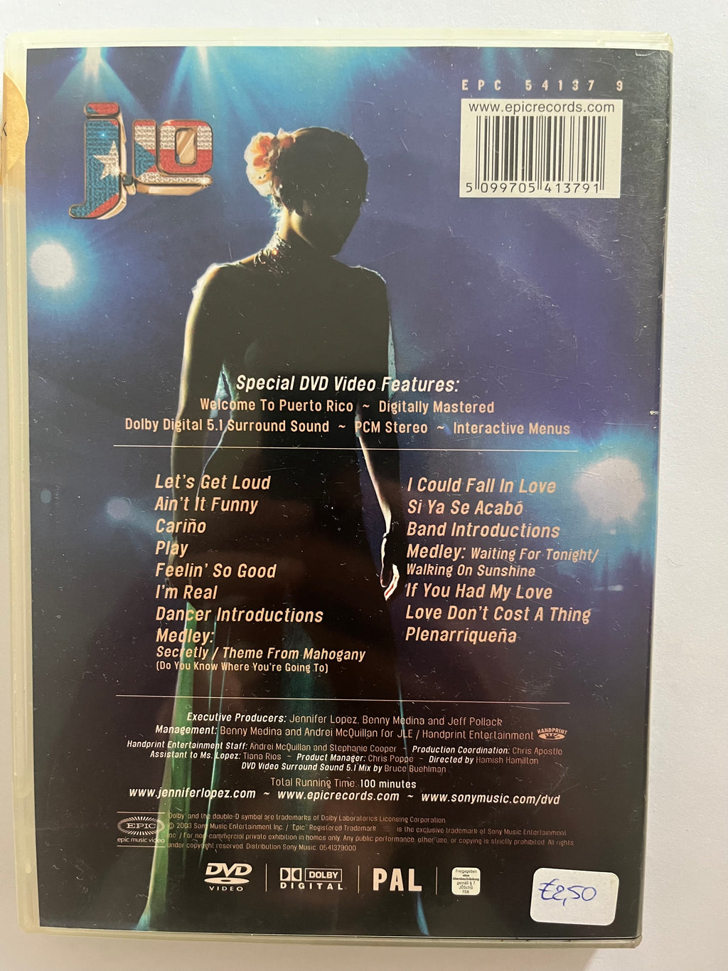 Jennifer Lopez: Let’s Get Loud – DVD (2003) | Live Concert