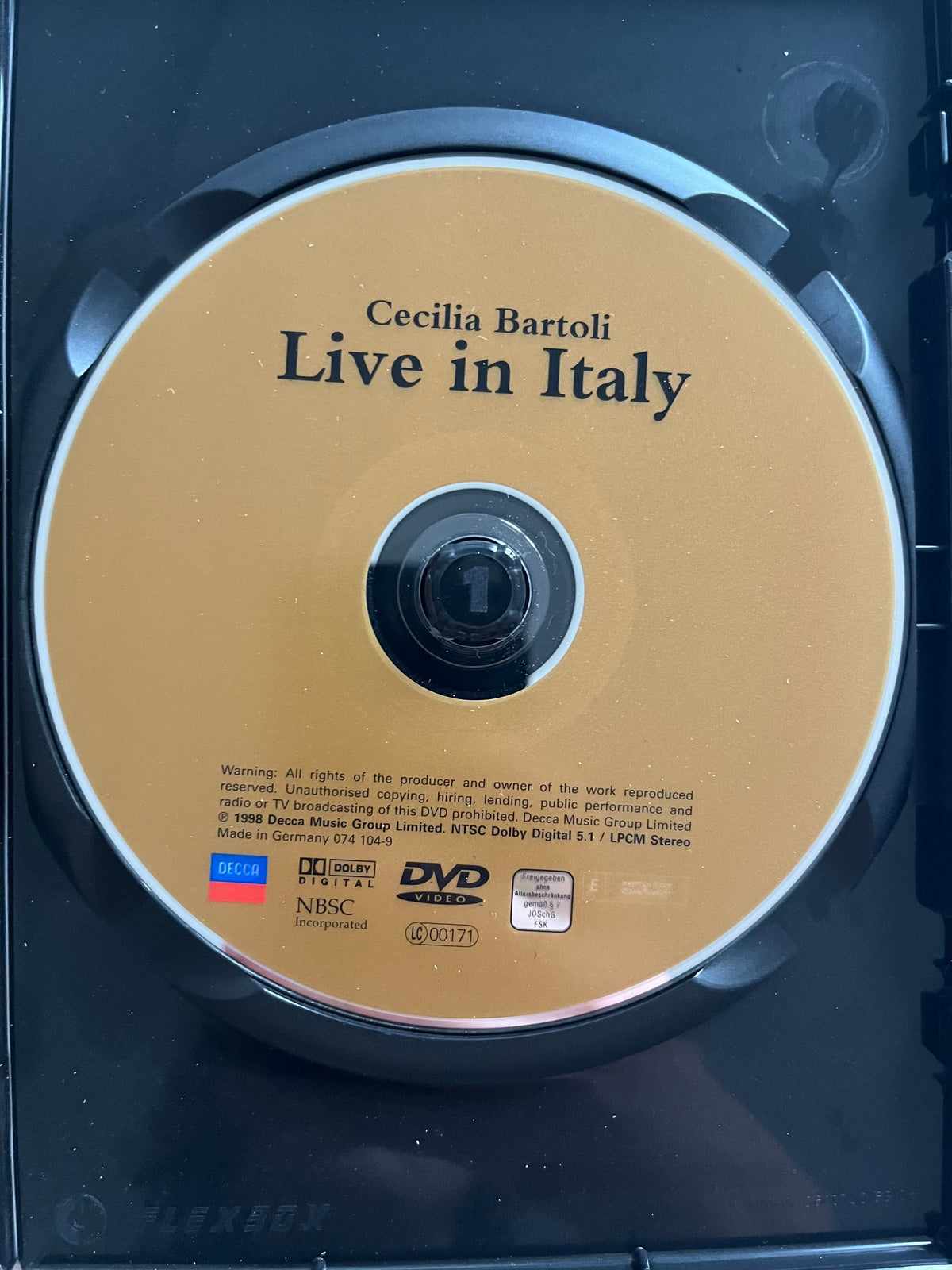 Cecilia Bartoli – Live in Italy – DVD (1998) | Classical Concert