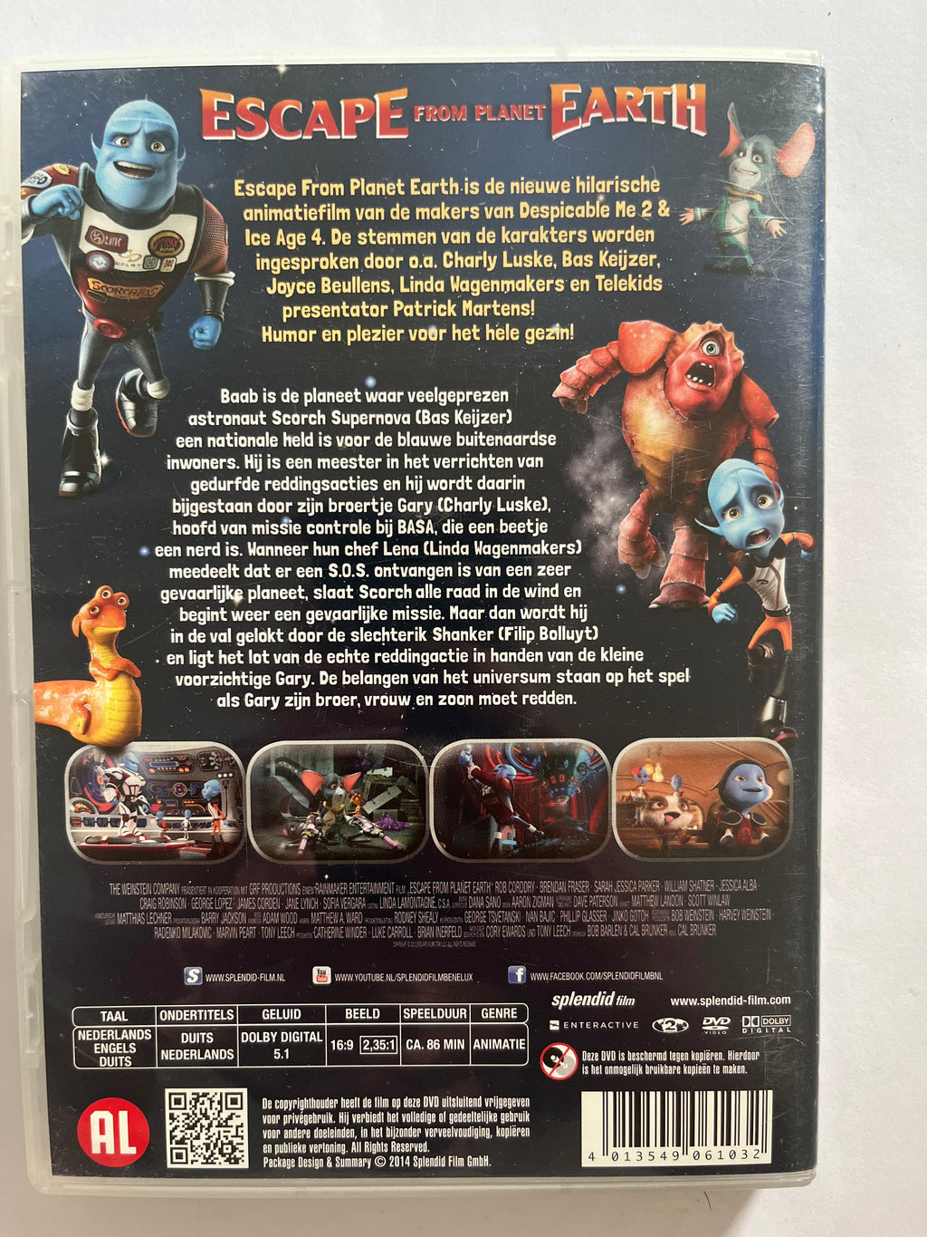Escape from Planet Earth – DVD (2013) | Brendan Fraser & Sarah Jessica Parker