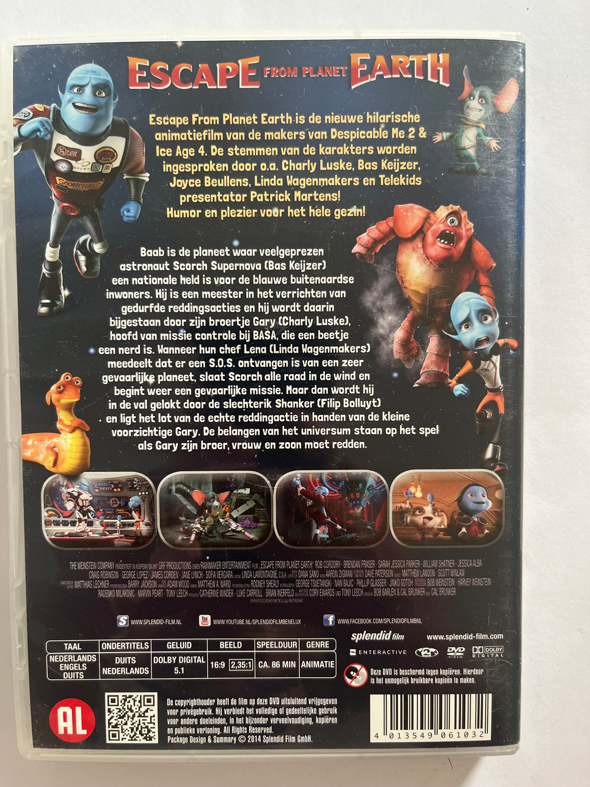 Escape from Planet Earth – DVD (2013) | Brendan Fraser & Sarah Jessica Parker