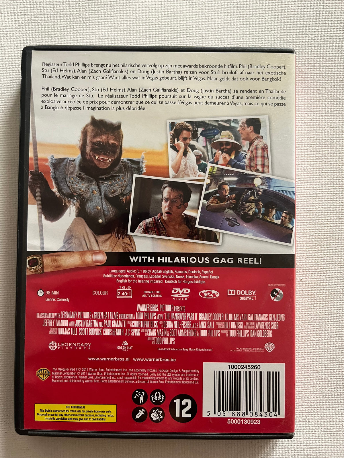 The Hangover Part II – DVD (2011) | Bradley Cooper, Ed Helms & Zach Galifianakis