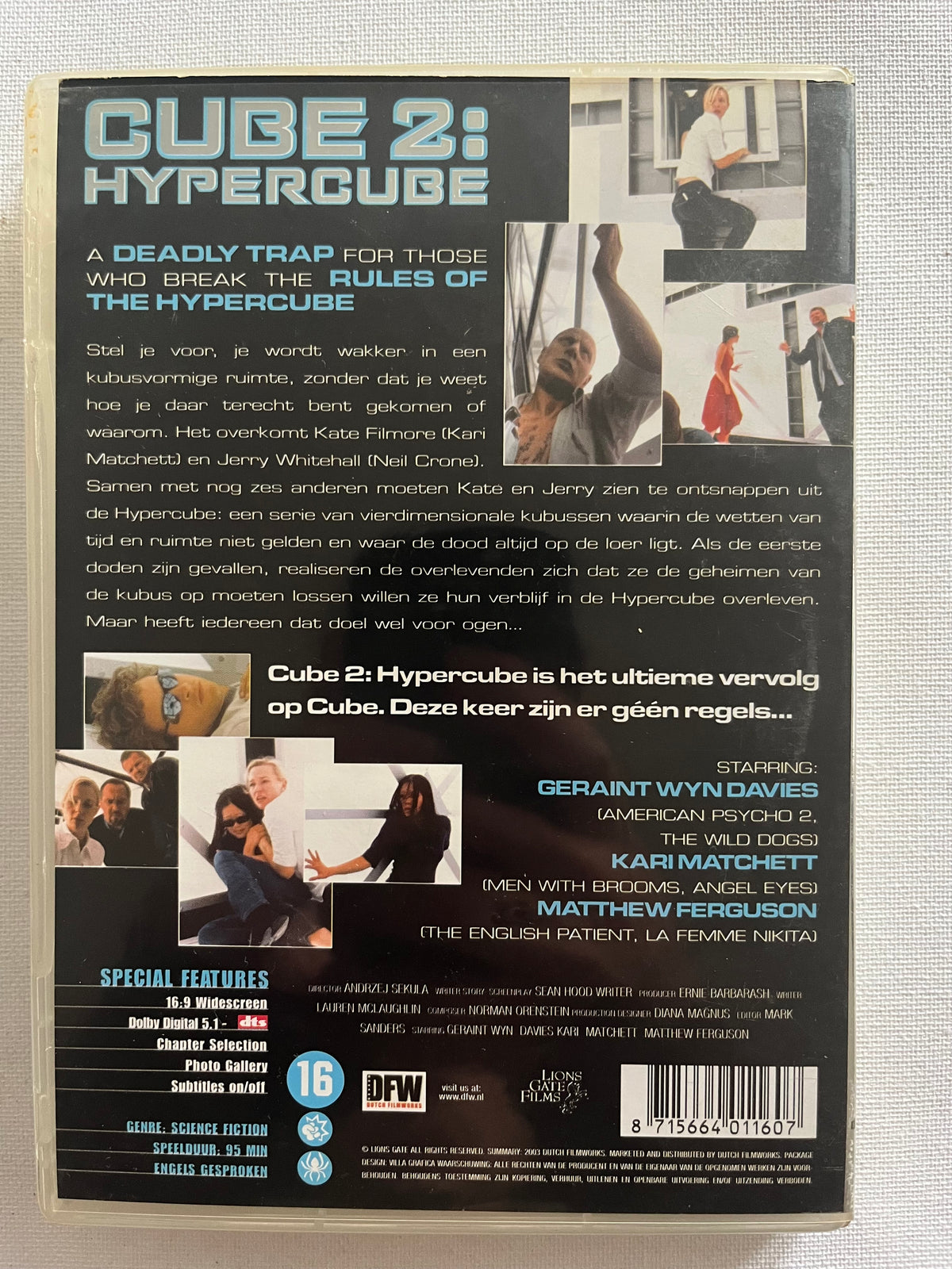 Cube 2: Hypercube – DVD (2002) | Kari Matchett & Geraint Wyn Davies