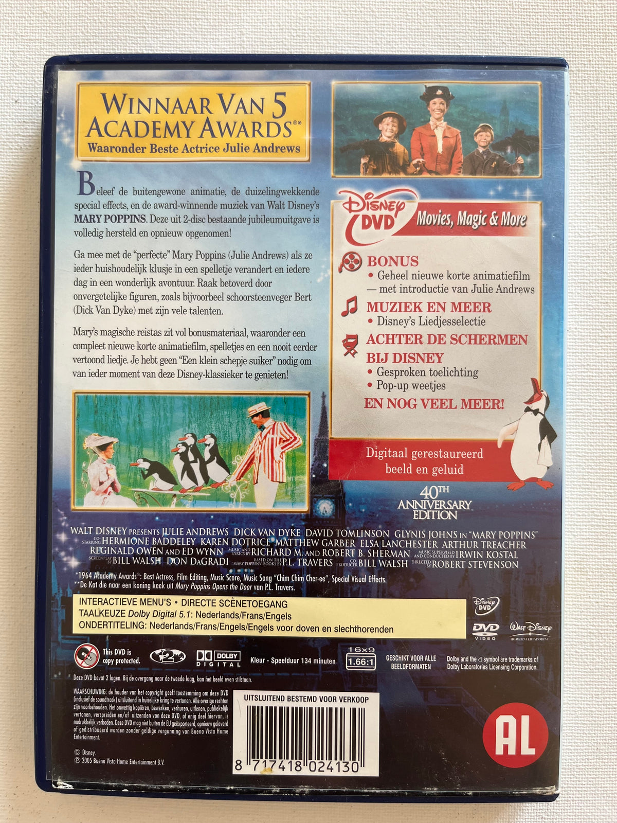 Disney Mary Poppins – 2-Disc DVD (1964) | Julie Andrews & Dick Van Dyke