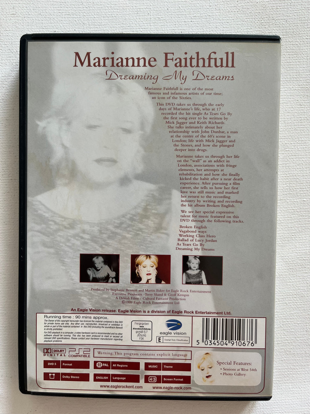 Marianne Faithfull – Dreaming My Dreams – DVD | Music Documentary & Performances