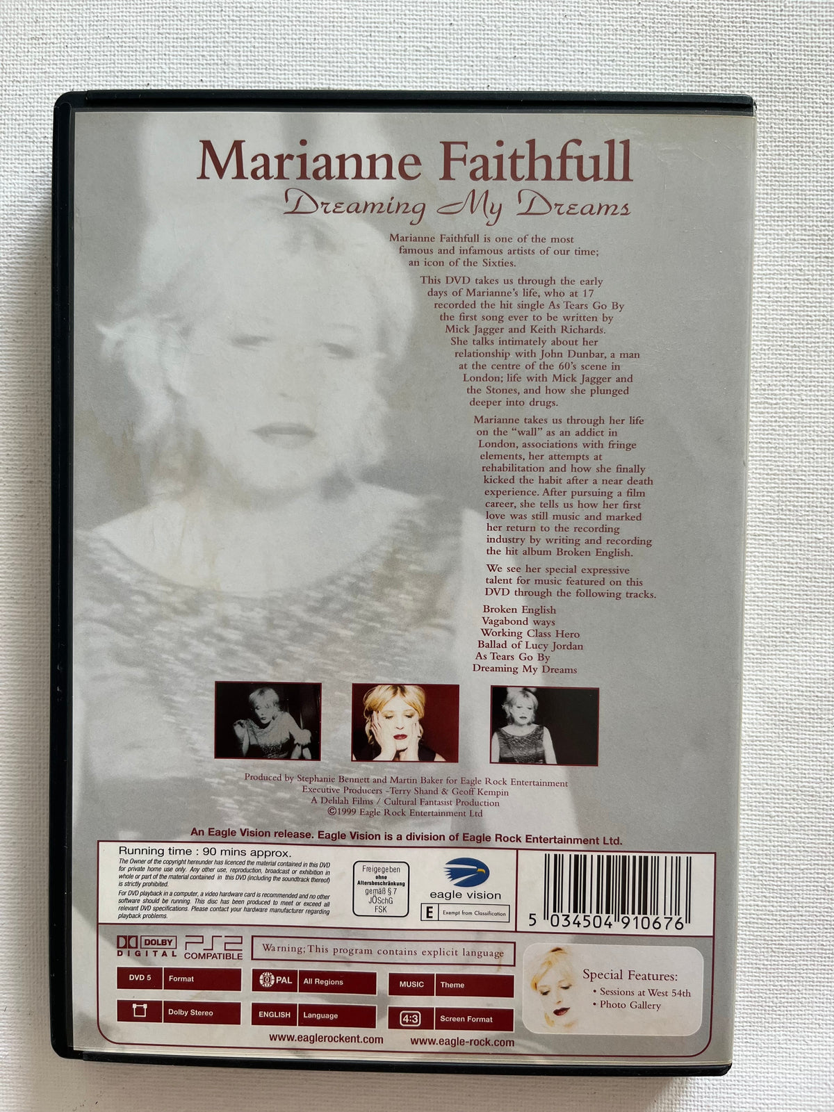 Marianne Faithfull – Dreaming My Dreams – DVD | Music Documentary & Performances