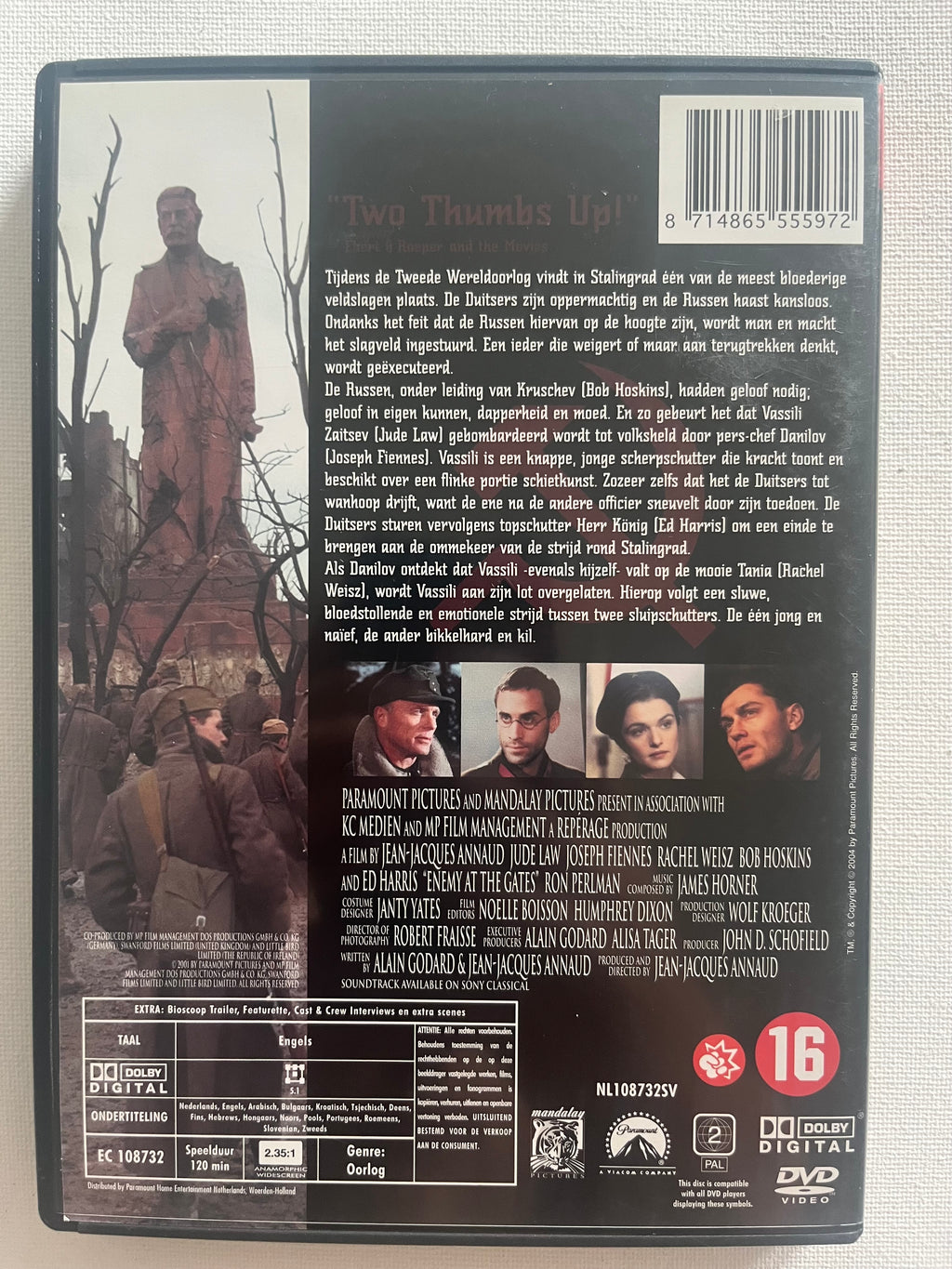 Enemy at the Gates – DVD (2001) | Jude Law & Ed Harris