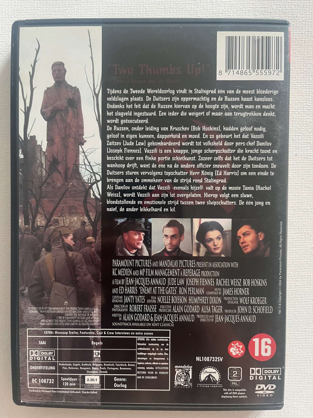 Enemy at the Gates – DVD (2001) | Jude Law & Ed Harris