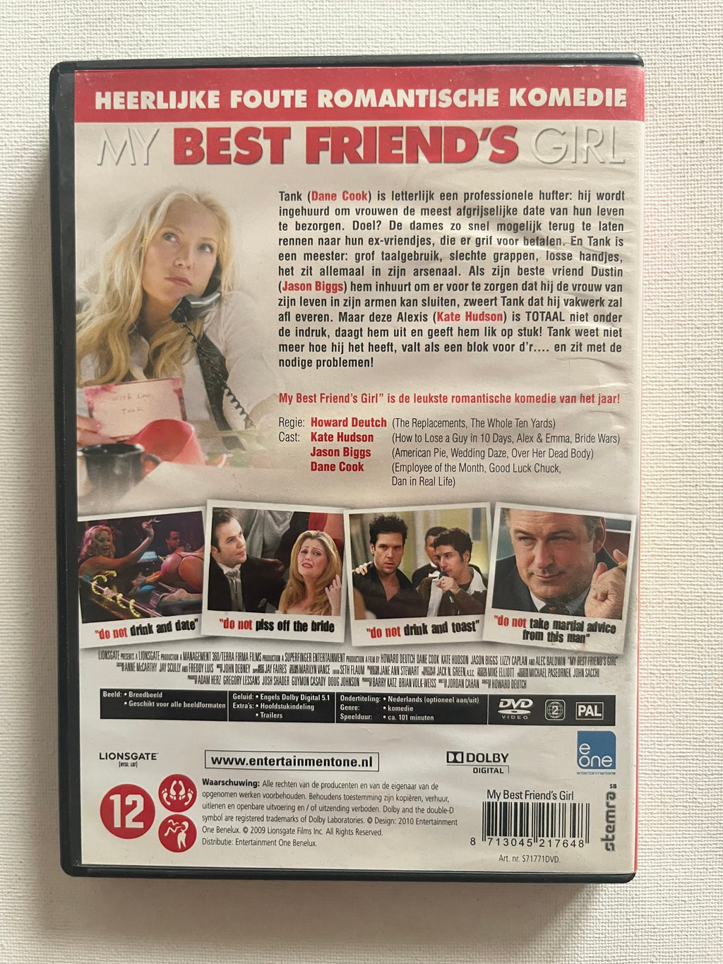 My Best Friend’s Girl – DVD (2008) | Dane Cook & Kate Hudson