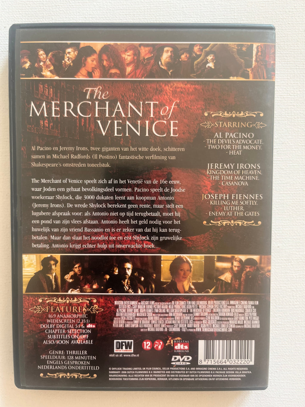 The Merchant of Venice – DVD (2004) | Al Pacino & Jeremy Irons