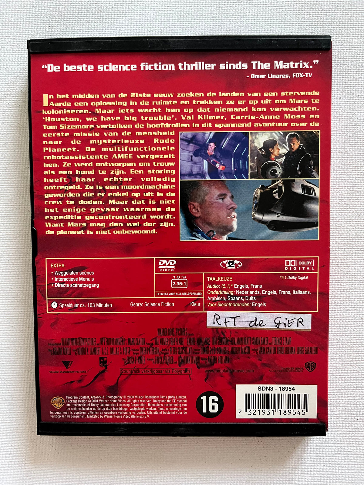Red Planet – DVD (2000) | Val Kilmer & Carrie-Anne Moss