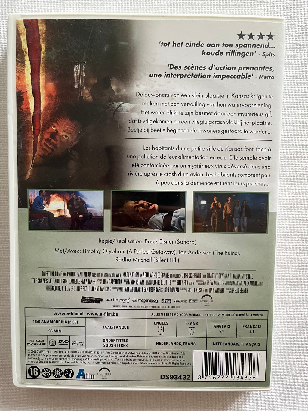 The Crazies – DVD (2010) | Timothy Olyphant & Radha Mitchell