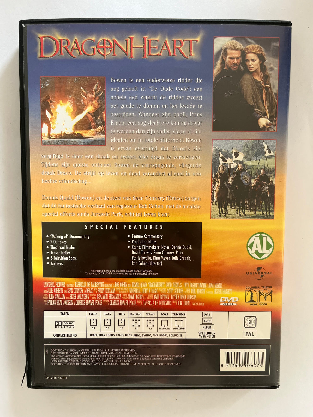 Dragonheart – DVD (1996) | Dennis Quaid & Sean Connery