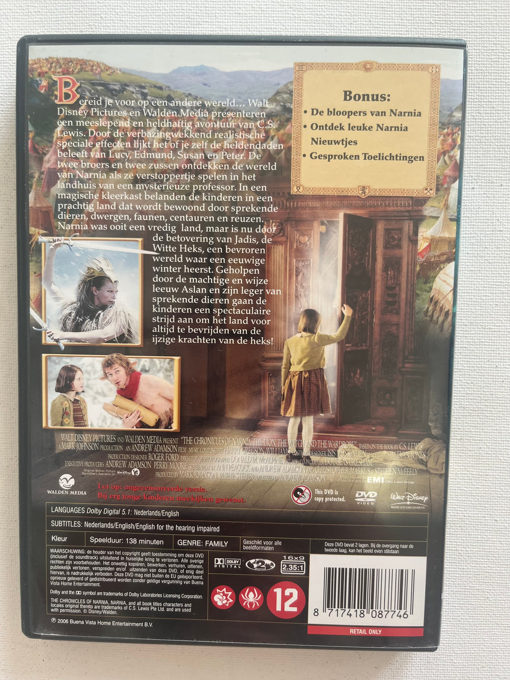 Disney The Chronicles of Narnia: The Lion, the Witch and the Wardrobe – DVD (2005) | Georgie Henley & Skandar Keynes