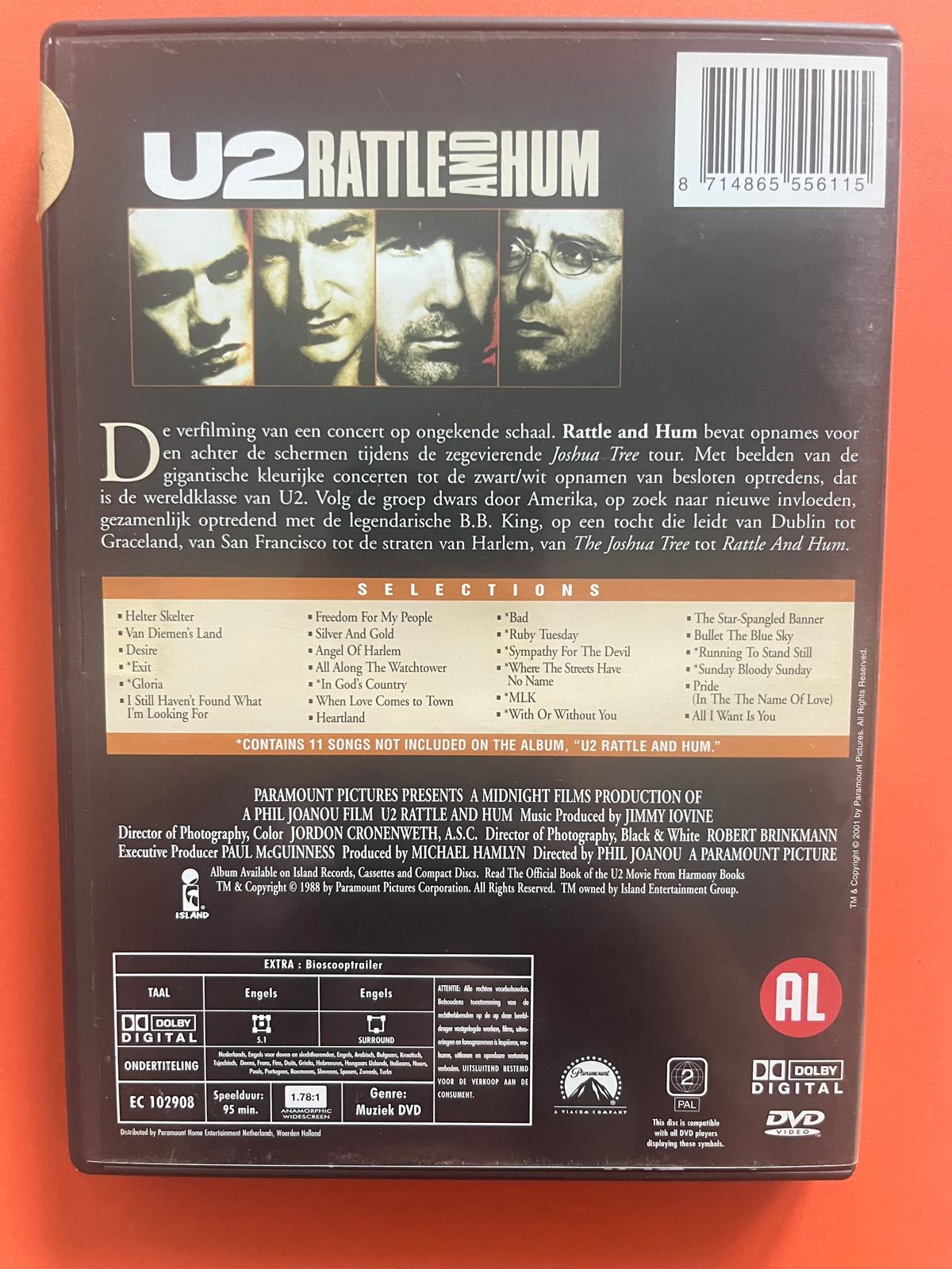 U2: Rattle and Hum – DVD (1988) | Bono & The Edge
