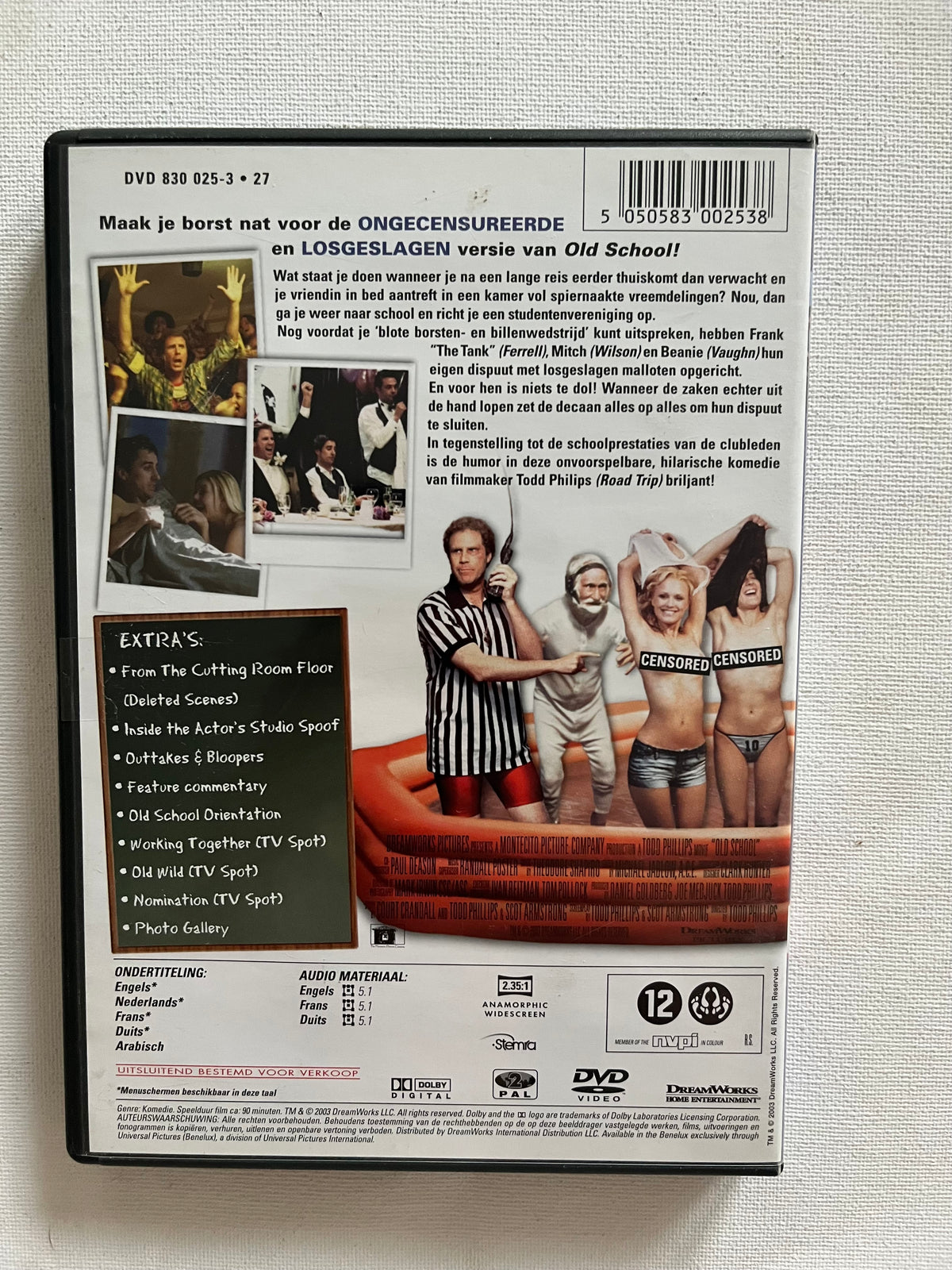 Old School – Unrated Edition DVD (2003) | Will Ferrell, Luke Wilson & Vince Vaughn