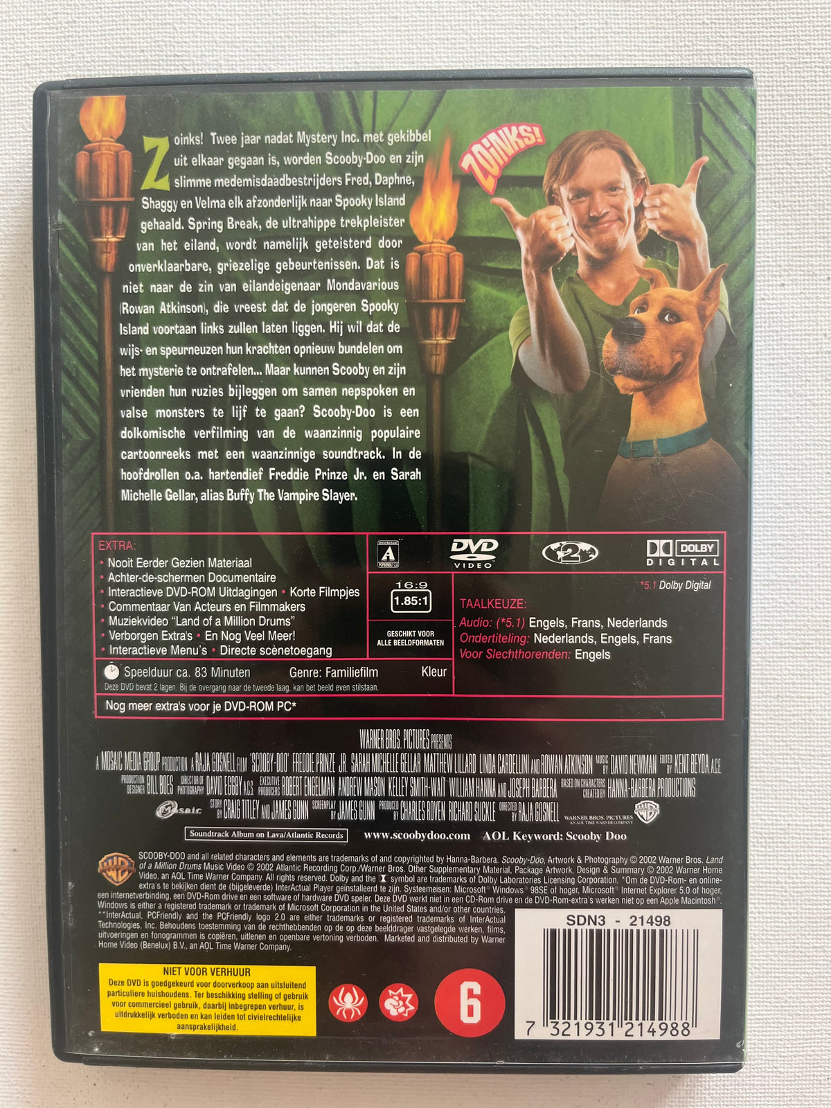 Scooby-Doo – DVD (2002) | Freddie Prinze Jr. & Sarah Michelle Gellar