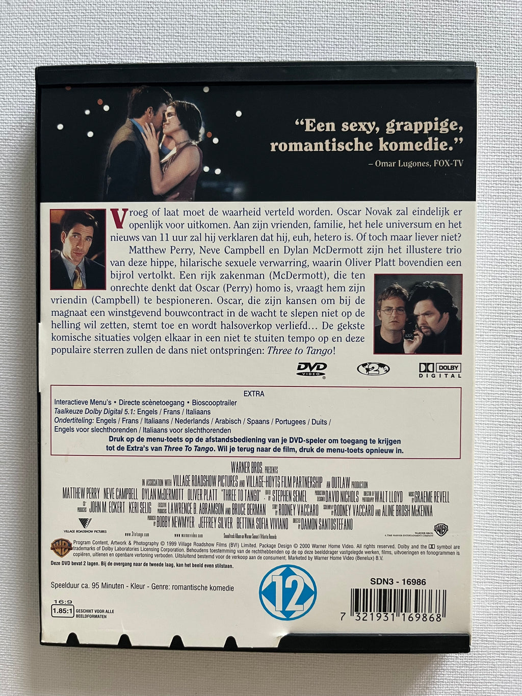 Three to Tango – DVD (1999) | Matthew Perry & Neve Campbell