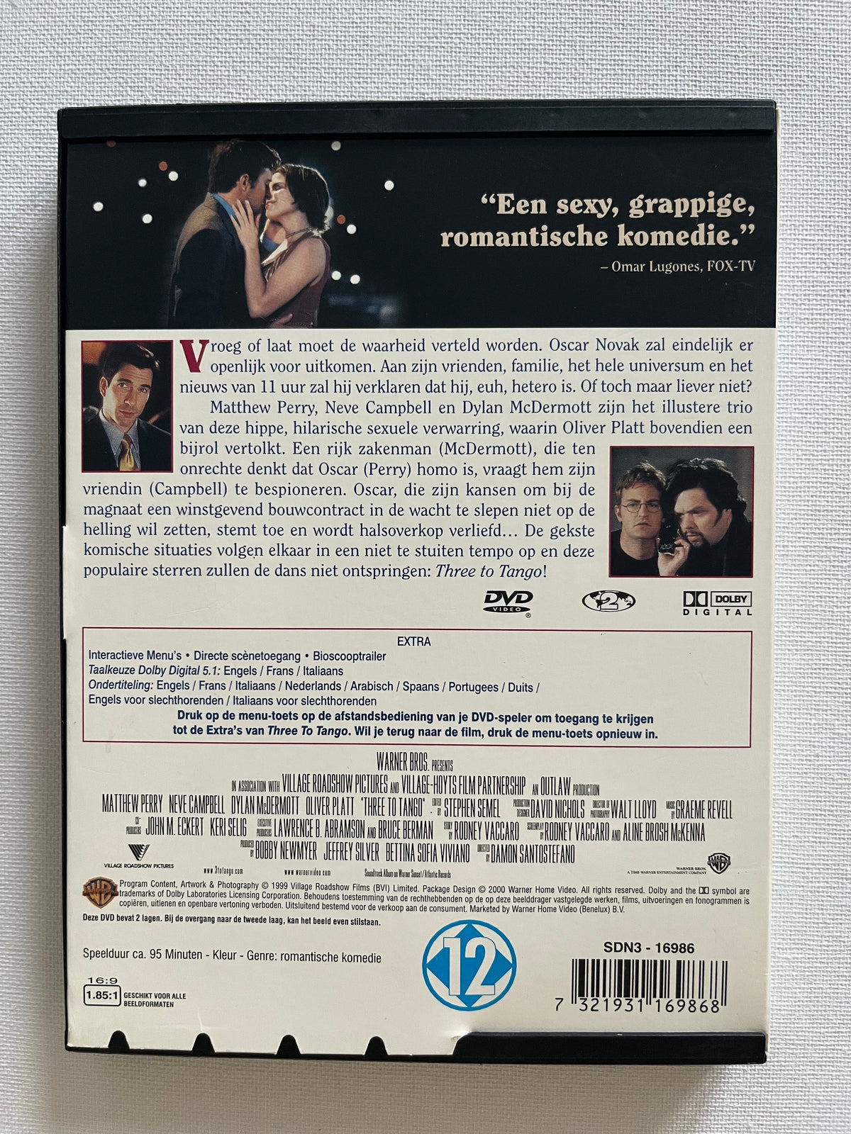 Three to Tango – DVD (1999) | Matthew Perry & Neve Campbell