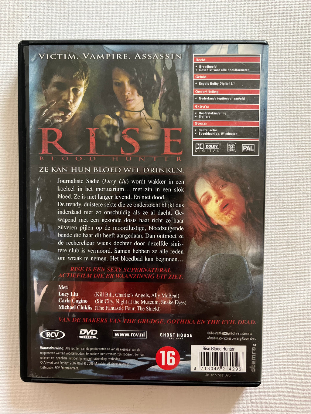 Rise: Blood Hunter – DVD (2007) | Lucy Liu & Michael Chiklis