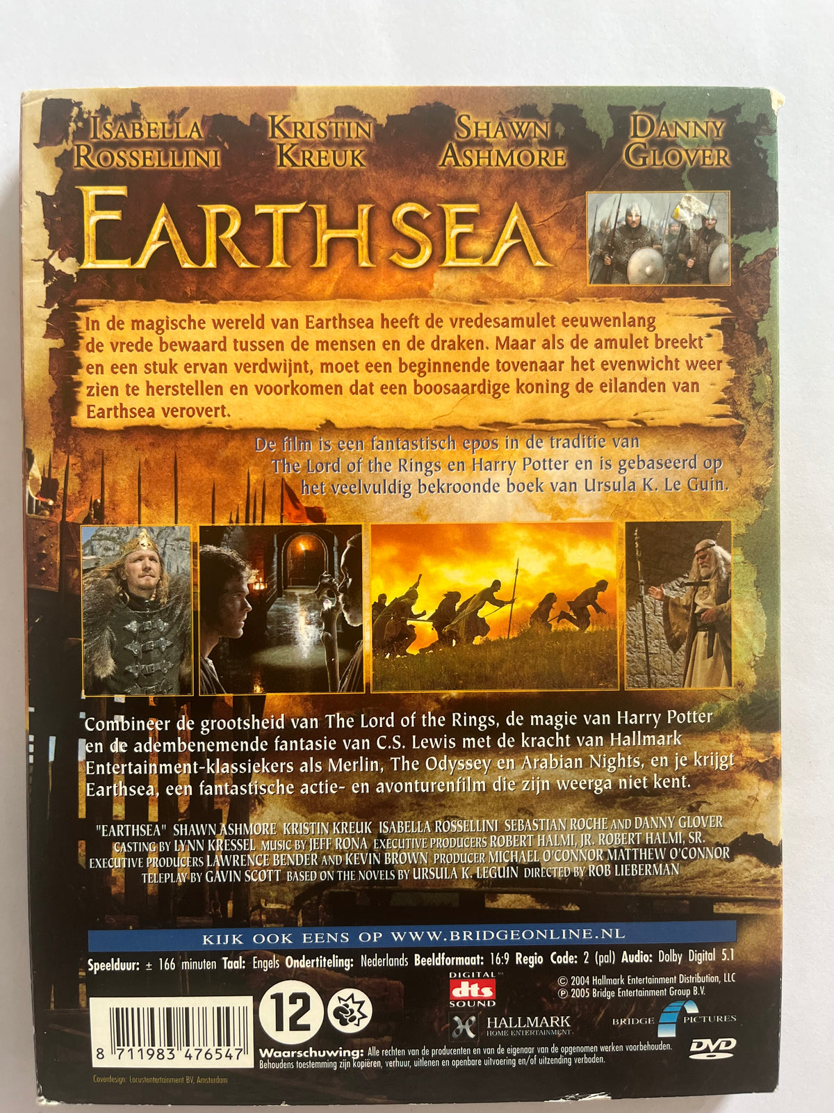 Earthsea – Complete Miniseries DVD (2004) | Shawn Ashmore & Kristin Kreuk
