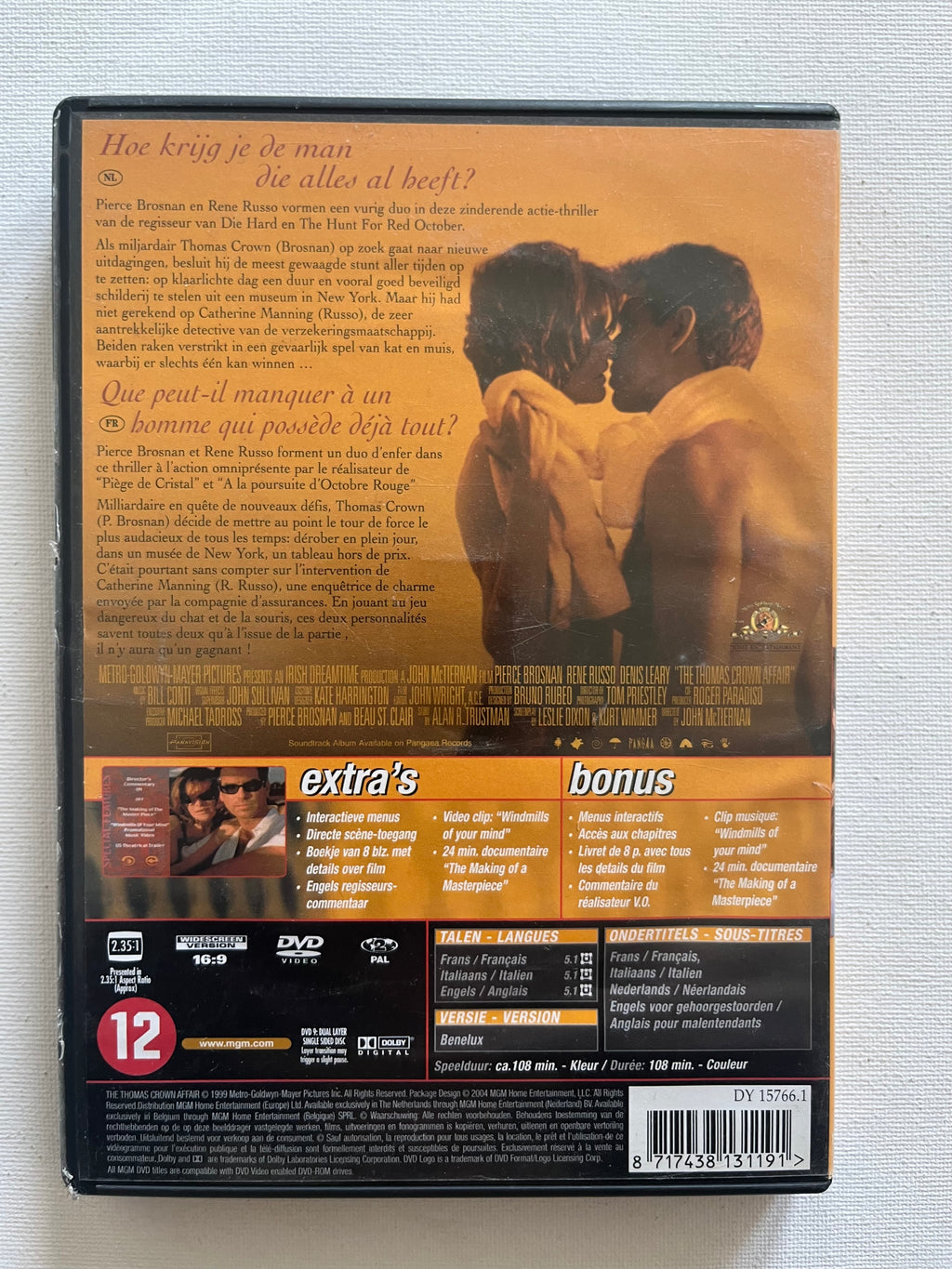 The Thomas Crown Affair – DVD (1999) | Pierce Brosnan & Rene Russo