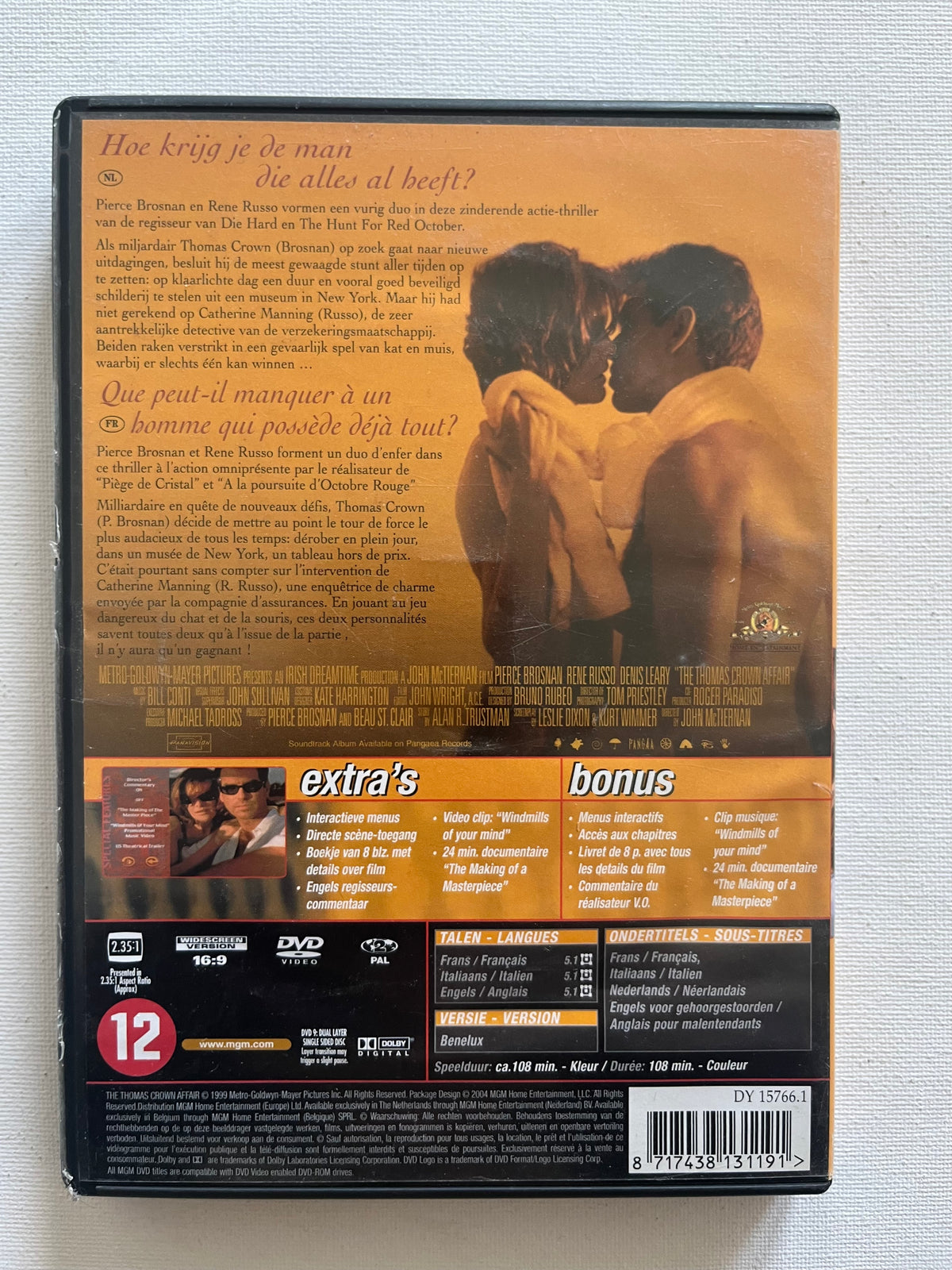 The Thomas Crown Affair – DVD (1999) | Pierce Brosnan & Rene Russo