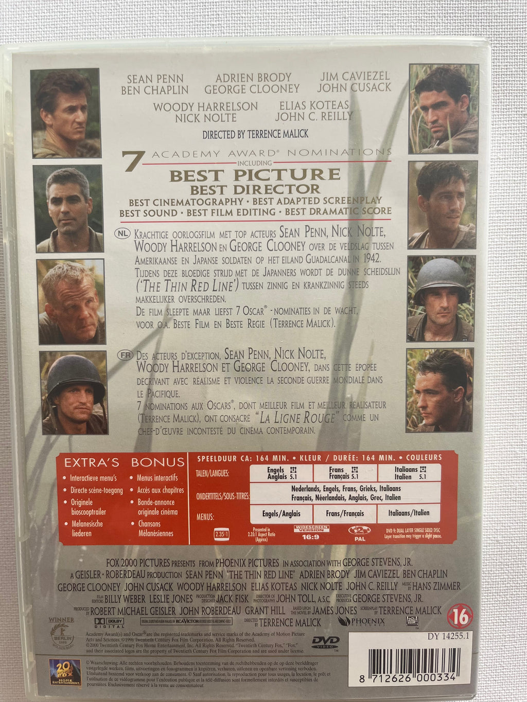 The Thin Red Line – DVD (1998) | Sean Penn, Jim Caviezel & Nick Nolte