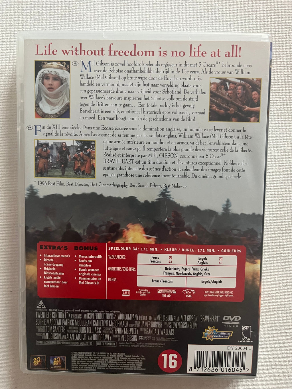 Braveheart – DVD (1995) | Mel Gibson & Sophie Marceau