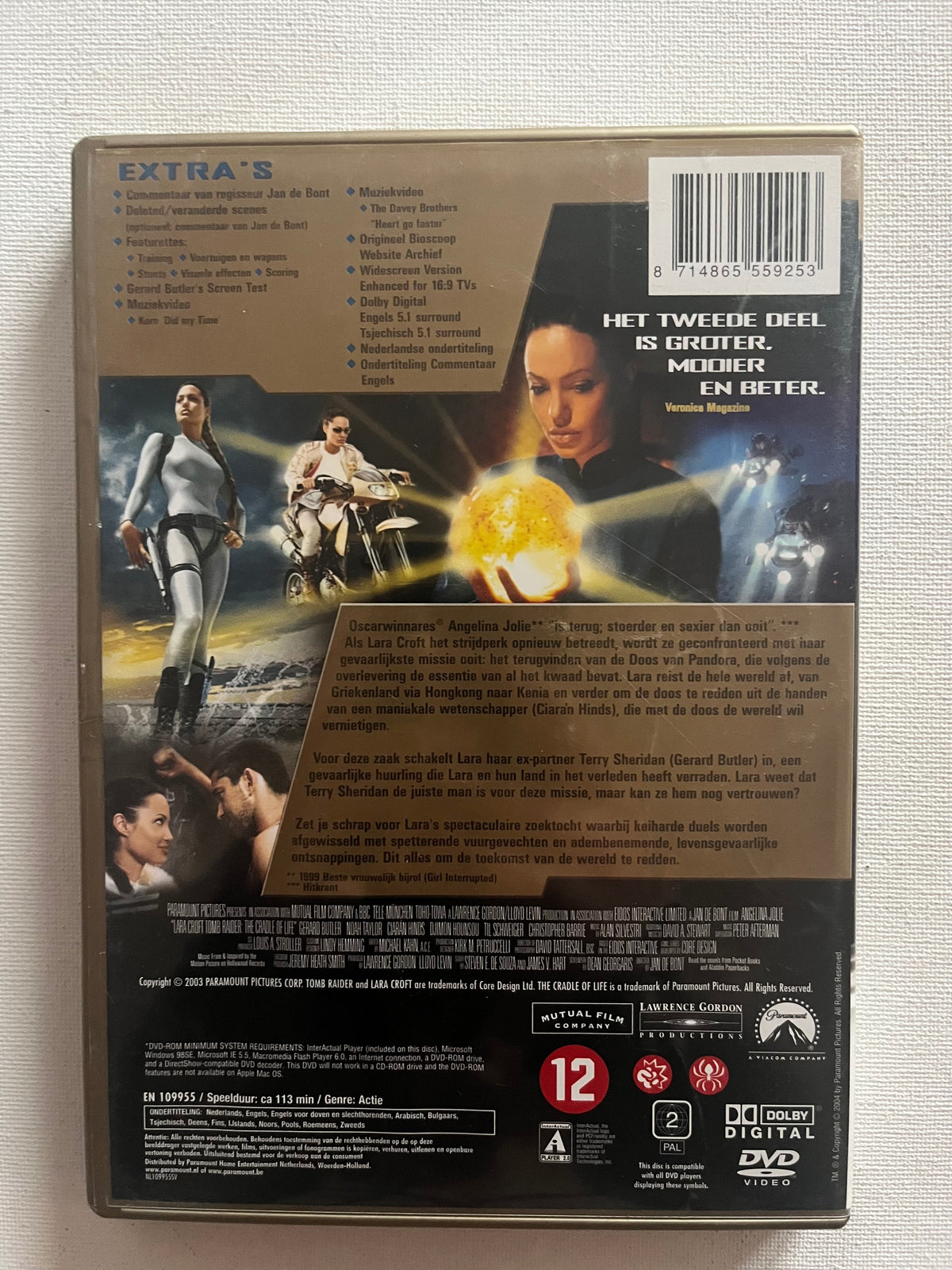 Lara Croft: Tomb Raider – DVD (2001) | Angelina Jolie & Jon Voight