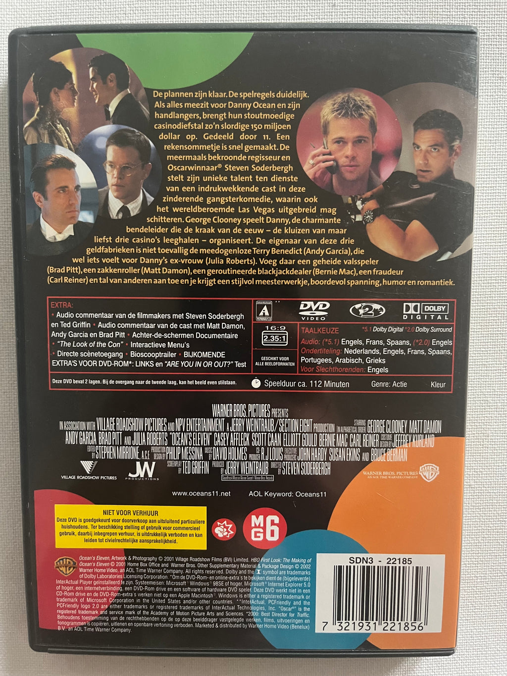 Ocean’s Eleven – DVD (2001) | George Clooney, Brad Pitt & Matt Damon