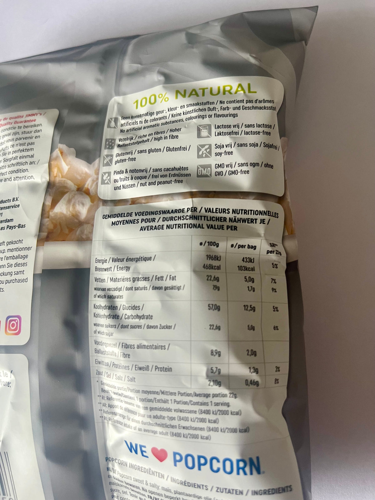 Jimmy’s The Original Popcorn Sweet & Salt – Vegan – 22g