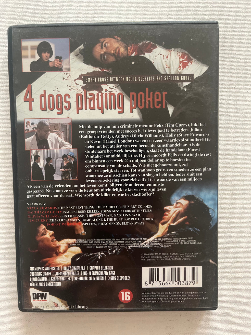 Four Dogs Playing Poker – DVD (2000) | Tim Curry & Balthazar Getty