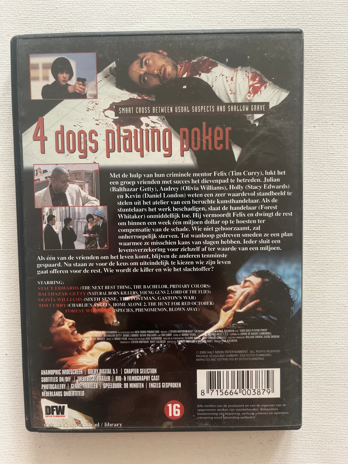Four Dogs Playing Poker – DVD (2000) | Tim Curry & Balthazar Getty