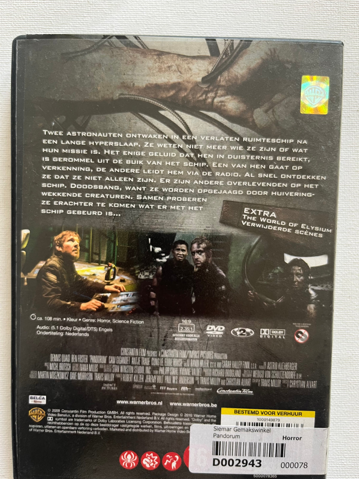 Pandorum – DVD (2009) | Dennis Quaid & Ben Foster