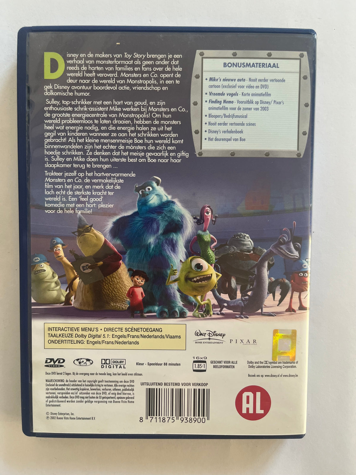 Monsters, Inc. – DVD (2001) | Disney Pixar