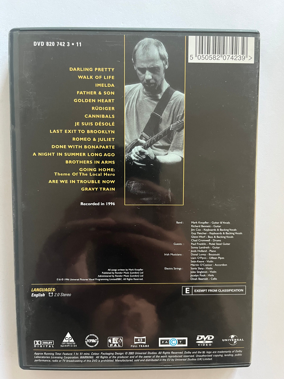 Mark Knopfler: A Night in London – DVD (1996) | Live Concert
