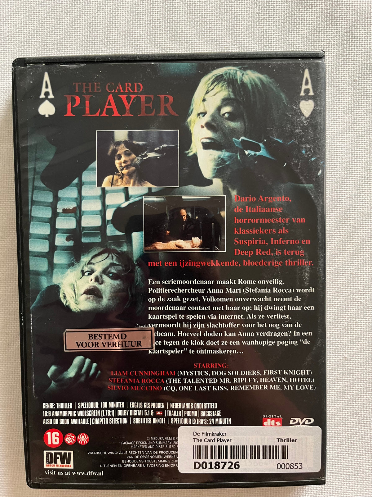The Card Player – DVD (2004) | Stefania Rocca & Liam Cunningham