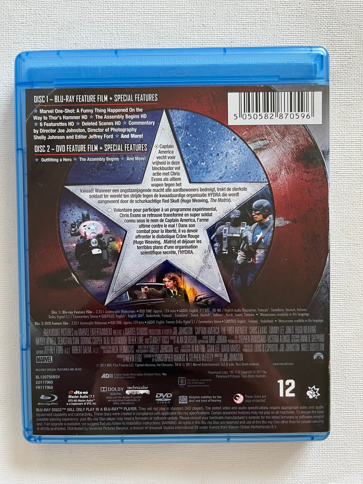 Marvel Captain America: The First Avenger – Blu-ray (2011) | Chris Evans & Hugo Weaving