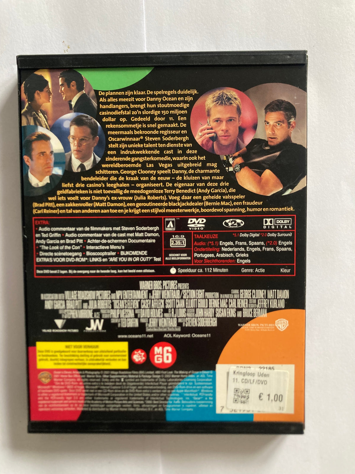 Ocean’s Eleven (2001) DVD – George Clooney, Brad Pitt & Matt Damon – Region 2