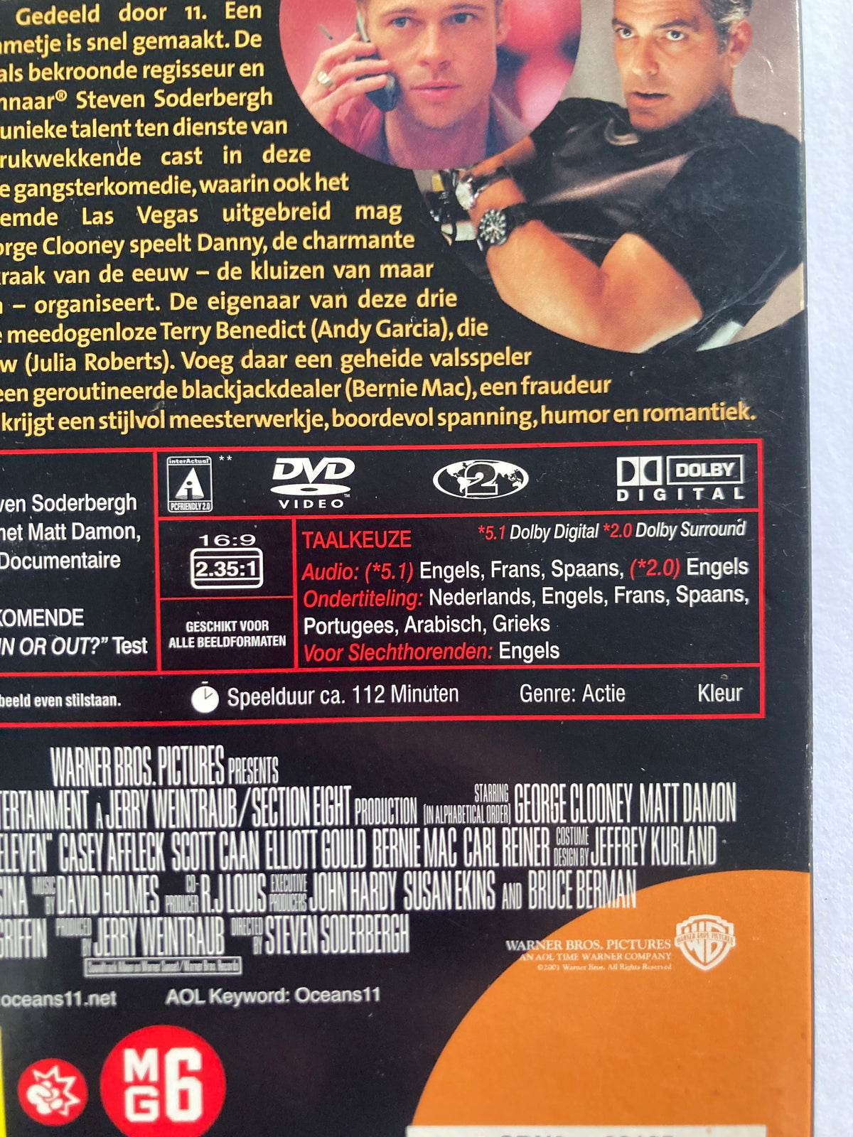 Ocean’s Eleven (2001) DVD – George Clooney, Brad Pitt & Matt Damon – Region 2